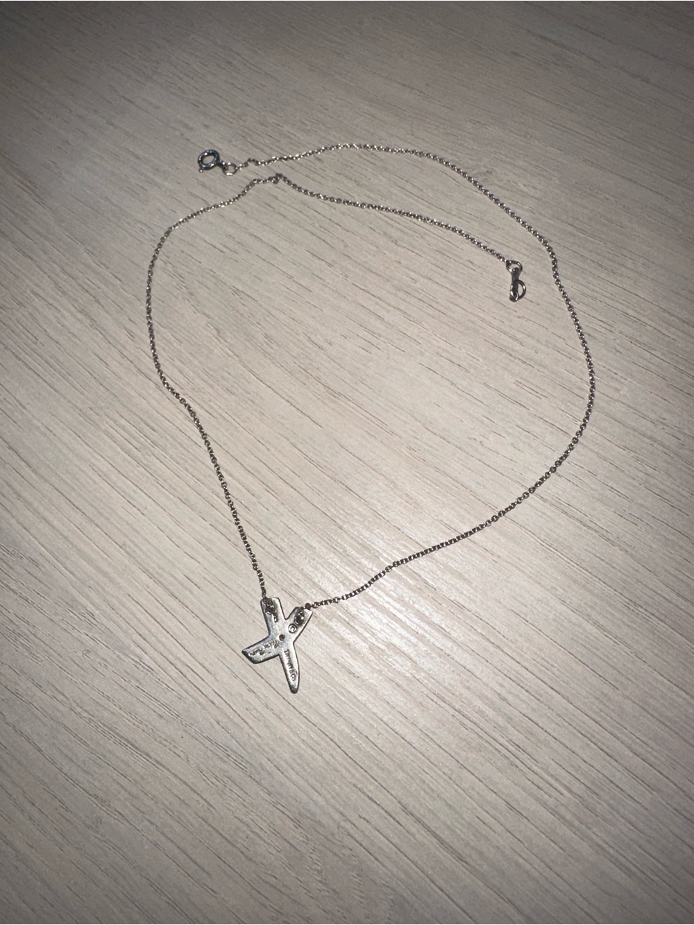 Tiffany & Co. rare sterling silver Picasso necklace. Pink Sapphire. - Picture 2 of 3